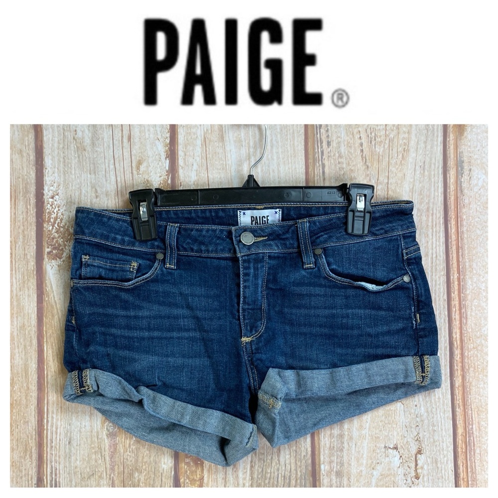 💵Paige Jimmy Jimmy Cuffed Denim Shorts Size 28